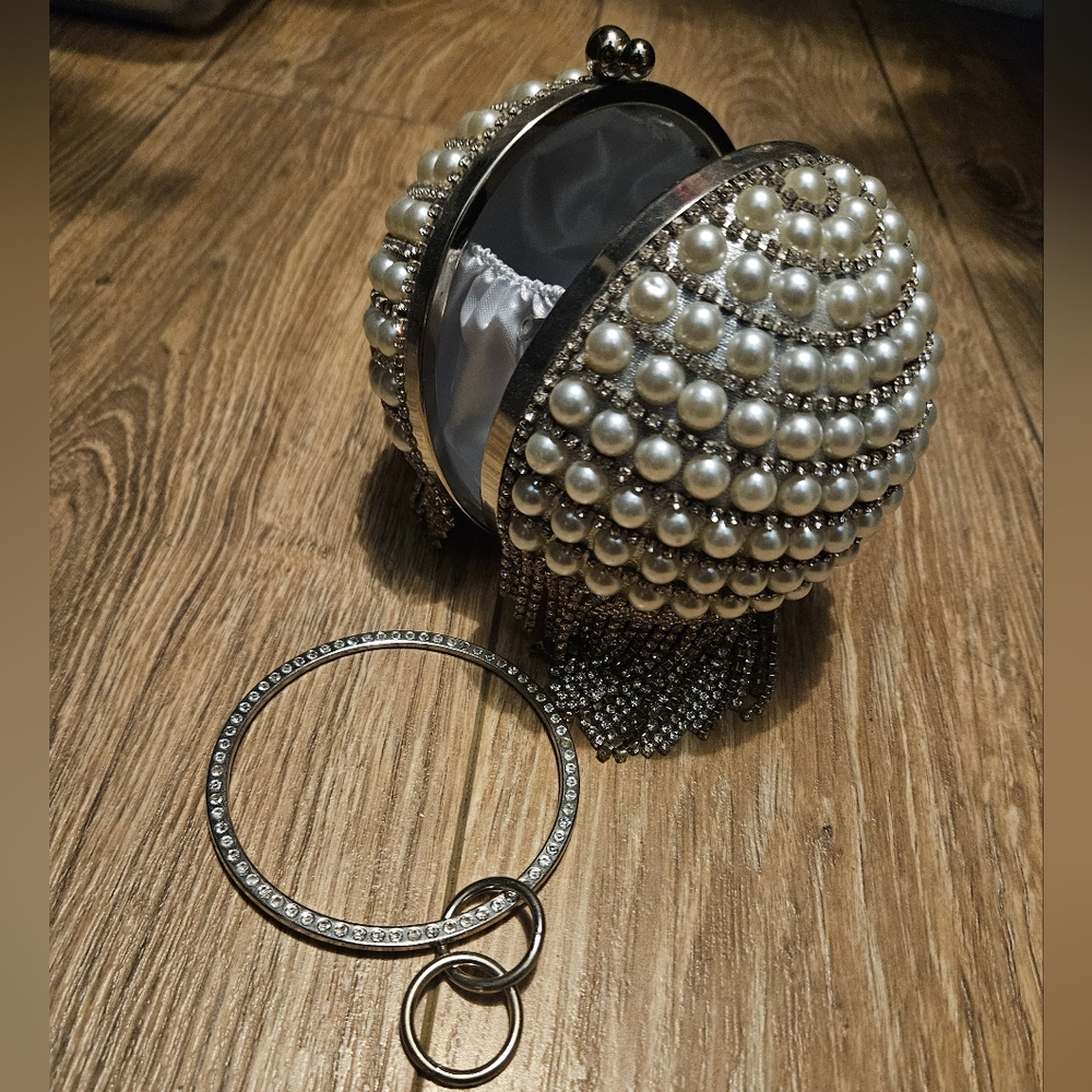 Pearl and Rhinestone Evening Clutch